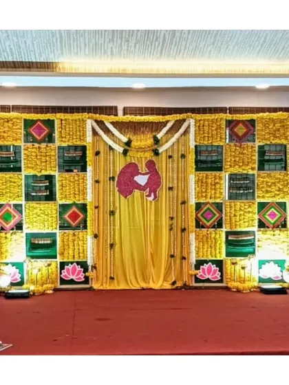 Another view of the yellow traditional stage.
