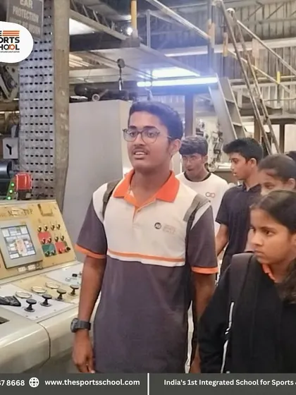 Our students on a field trip to a paper recycling factory, learning about industrial processes and sustainability firsthand.