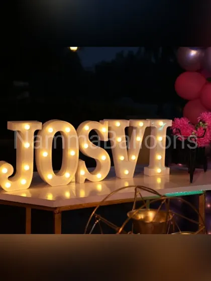 Large, bright marquee letters spelling out a name are a fantastic way to personalize any event space. They create a bold statement and a great photo backdrop.