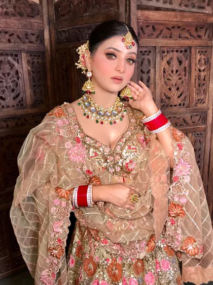 A final portrait showing the intricate details of the jewelry and hair.