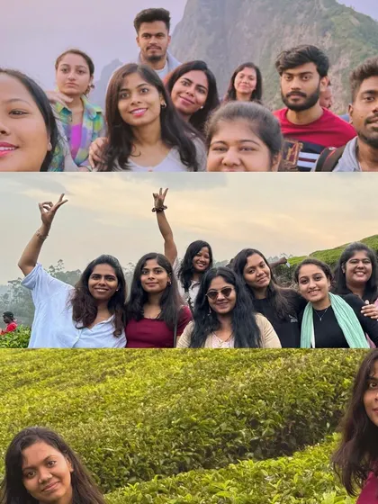 A collage of happy faces from our Munnar trip.