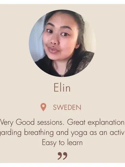 Simple and sweet feedback from Elin in Sweden. Making yoga easy to learn is key to helping people build a consistent and beneficial practice.