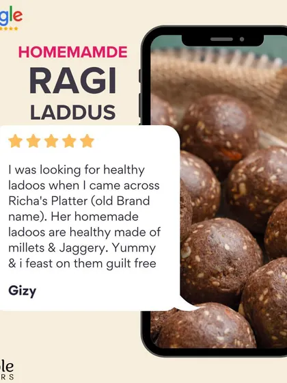 I love hearing that my customers can enjoy my laddus guilt-free. Gizy found my Ragi Laddus to be the perfect healthy and yummy treat, made with millets and jaggery. This is exactly why I started Humble Flavors.