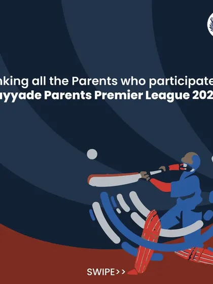 An introductory graphic thanking all the parents who participated in the Payyade Parents Premier League 2023, kicking off a series of team features.