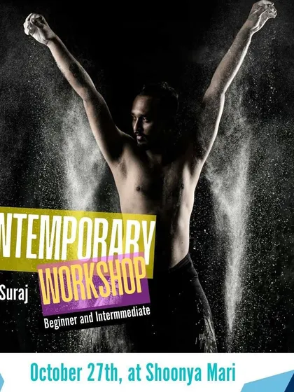 An announcement for one of my contemporary workshops for beginner and intermediate dancers. These sessions are a great way to dive into my movement style.