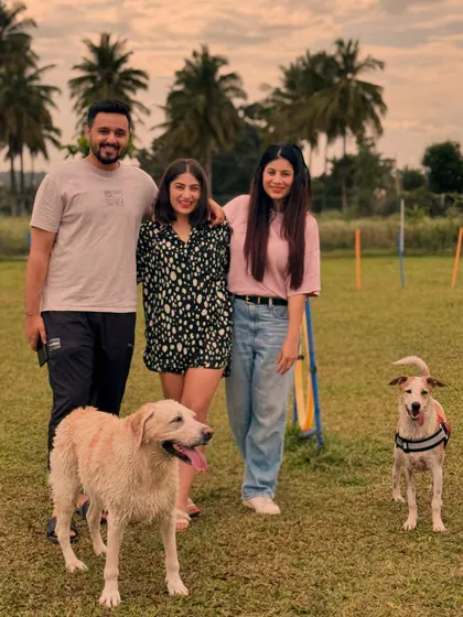 Friends and dogs enjoying a day out. Our park is a great place to meet other dog lovers.