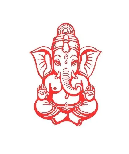 A simple and powerful line drawing of Lord Ganesha. Even a simple image, when worshiped with faith, can invoke his presence and help clear your path of all obstacles. Be blessed with his divine grace.