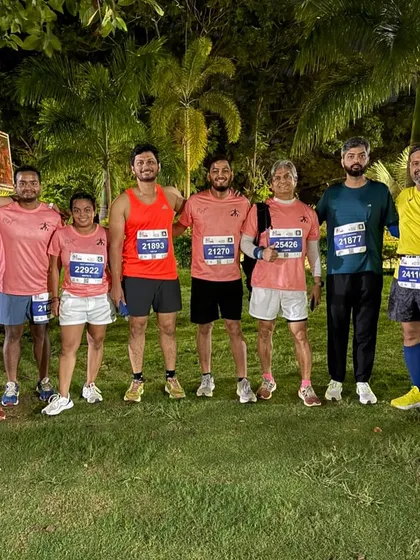 A few snapshots from the NMDC Hyderabad Marathon. From pre-race group selfies to post-race celebrations, we do it all together.