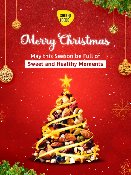 For Christmas, I created this festive tree made of assorted dry fruits. It's a sweet and healthy way to wish everyone merry moments.