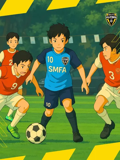The calm in chaos. An anime-style graphic of our number 10, conducting the tempo of the game. We train creators and decision-makers.