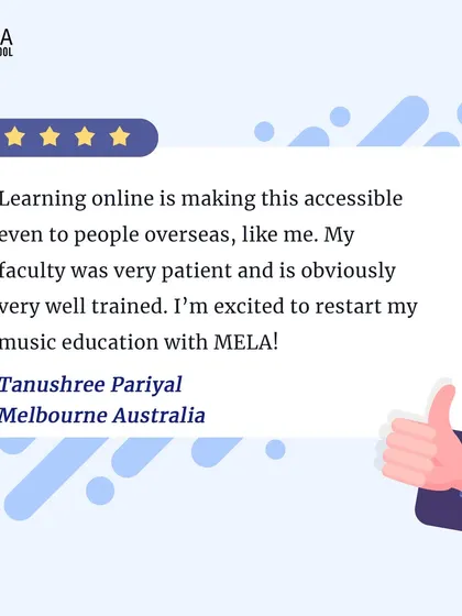 "Learning online is making this accessible even to people overseas." A testimonial from a student in Australia who appreciates the patient and well trained faculty.