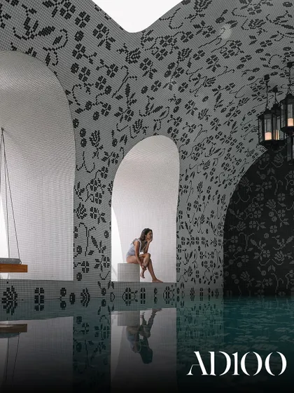 A stunning indoor pool from one of our projects, as seen in Architectural Digest.