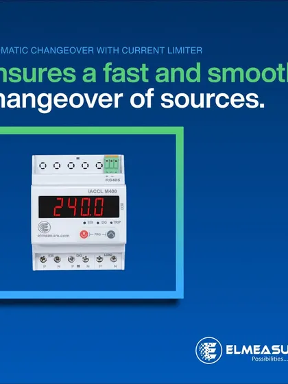 A clean, focused graphic of our iACCLM400 automatic changeover switch. It highlights the product's core function of providing seamless power backup and protecting home devices.