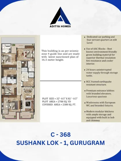 We build with precision and transparency. This plan details the specifics of our C-368 project, from the 2300 sq. ft. covered area to our adherence to seismic zone 4 guidelines and the use of premium, earthquake-resistant materials.