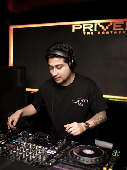 Focused on the mix. Every transition and track selection is deliberate, designed to build and maintain the energy on the dance floor. This is a look at my technical process during a live set.