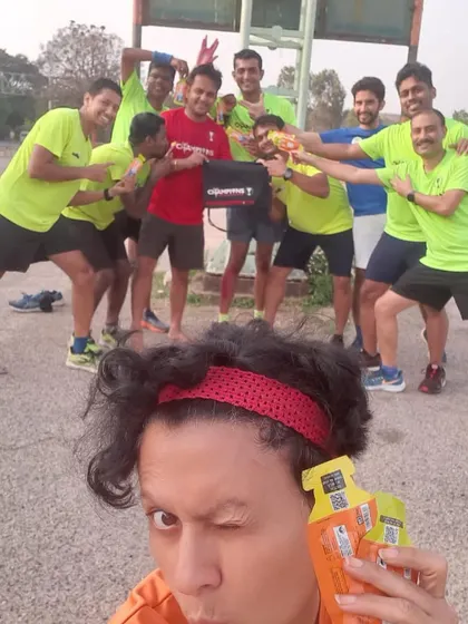A quirky selfie during the farewell. We'll miss our teammate, but the memories and friendships last forever.