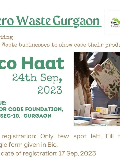 An invitation for zero-waste businesses to showcase their products at our Eco Haat. We are always looking to expand our network of sustainable brands and partners.