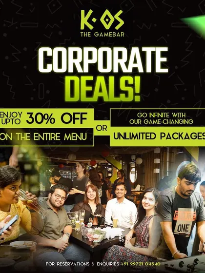 We've got great corporate deals. Get up to 30% off the entire menu or go for our unlimited games packages to make your next team outing a memorable one.