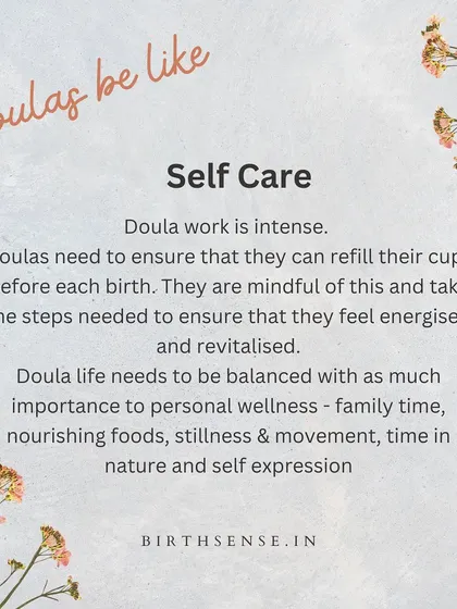 Self care is essential. Doula work is intense, and I am mindful of refilling my own cup so that I can come to your birth feeling energized, revitalized, and fully present for you.