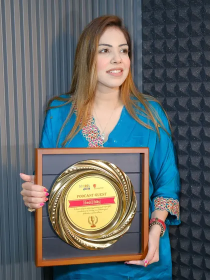 A picture from my podcast guest appearance. Ready to share insights, stories, and meaningful dialogue.