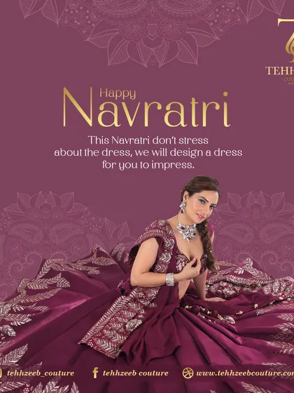 Happy Navratri. This Navratri, don't stress about the dress. We will design a dress for you to impress.