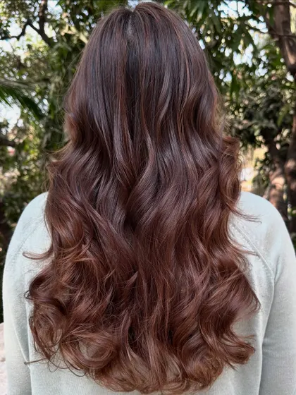 Another shot of the beautiful 'Chocolate Pecan Dream' hair.