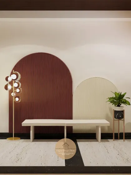 A collection of design concepts, renders, and inspirational images that showcase different styles, color palettes, and ideas for various spaces in the home, from bathrooms and foyers to living areas.
