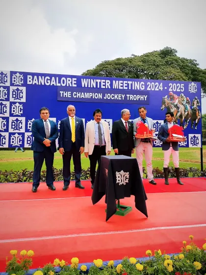 The presentation ceremony for The Leading Owner Trophy during the Bangalore Winter Meeting.