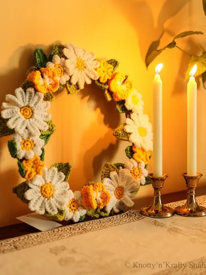 Bring in the festive season with my flower wreath. It's the perfect adornment for your walls or as a stunning centerpiece.