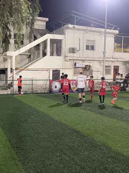 A night training session during the VfB Stuttgart camp. The dedication of our players and coaches is evident as they work to improve day and night.