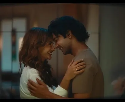 The final shot of connection. For this Tanishq campaign, I styled both Rajkummar Rao and Patralekhaa in complementary neutral tones to ensure the emotional focus remained on their interaction and the symbolism of the soulmate rings.