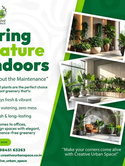 Wondering about upkeep? We offer stunningly realistic artificial greenery for a beautiful, maintenance-free solution. This collage highlights how our high-quality artificial plants can bring lasting vibrancy to any indoor space, from office corners to reception areas, with zero watering or special care required.