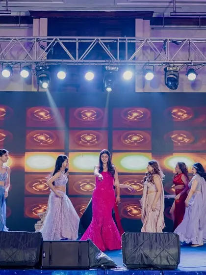 The bride takes center stage, surrounded by her amazing bridesmaids. This performance was all about celebrating their friendship with high energy and fun choreography.