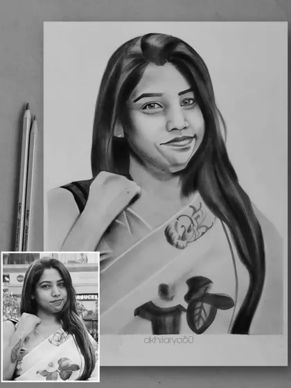 A powerful pose captured in this black and white graphite sketch. This was a paid commission where I aimed to capture the strength and confidence of the subject.