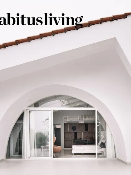 Another shot from the Habitus Living feature on Tellado Villas. The article praised the design for its modern interpretation of Goan heritage, particularly the arched opening that frames the contemporary interior.