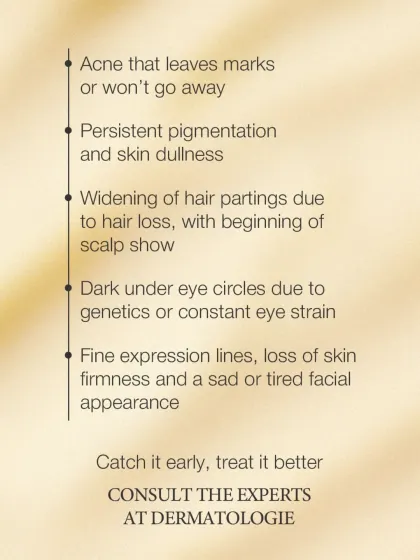 This list shows when it's time to see a dermatologist. If you have acne that leaves marks, persistent pigmentation, or sudden hair loss, over-the-counter creams are not enough.