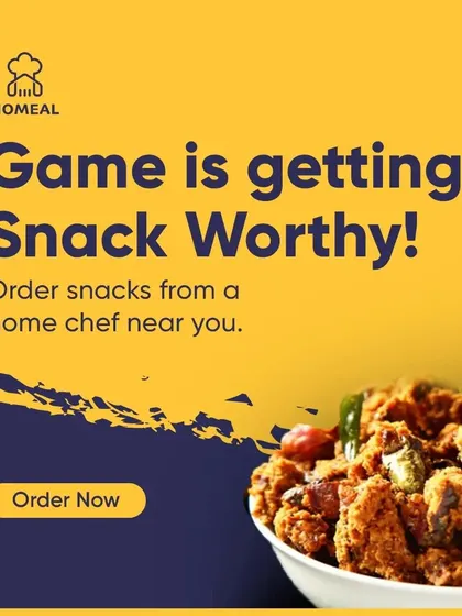 The cricket game is getting snack-worthy! Don't miss a moment of the action. Order freshly prepared homemade snacks from a home chef near you and enjoy the match.