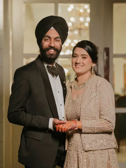 You can feel the love buzzing in these photos. Here's my bride with her groom, both looking absolutely amazing for their sangeet.