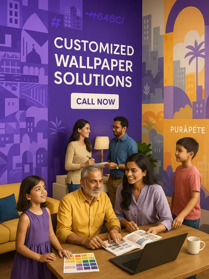 Our team consults with a family to choose the perfect wallpaper. We offer customized solutions to suit everyone's taste, from the grandparents to the kids.