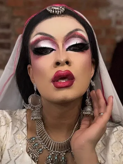 A portrait of the amazing drag queen Malai, who performed with me at the Philadelphia Museum of Art's Pride party.