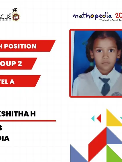 Vikshitha H from our SRS partner center, who secured 4th Position.