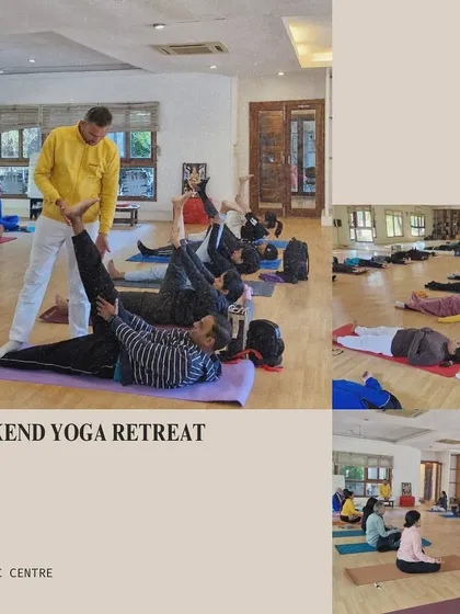 A collage from our weekend yoga retreat in Gurgaon. It was a getaway filled with learning, laughter, and making memories, very close to the heart.