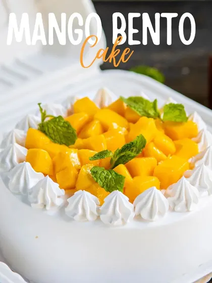 Our Mango Bento Cake is perfect for a personal treat or a sweet gift. It's a mini version of our fresh cream mango cake, packed in a convenient and eco-friendly bento box.
