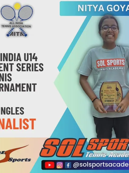 Reaching the finals of a national tournament is a significant achievement. We are proud of Nitya Goyal for securing the finalist trophy in singles at the Girls U14 AITA TS Nationals.