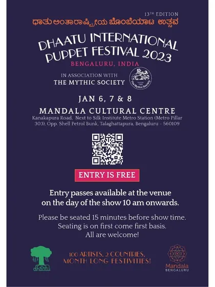 Conference announcement for the 2023 puppet festival.