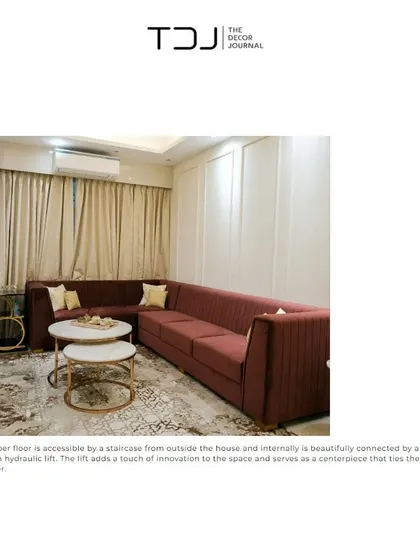 Another glimpse from our feature in The Decor Journal, showing the innovative use of space and the seamless connection between the two floors of the duplex.