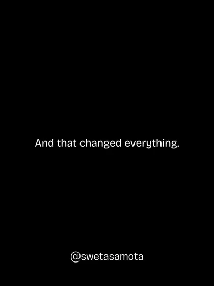 And that changed everything. Shifting our focus from seeking approval to creating impact was the key to our success.