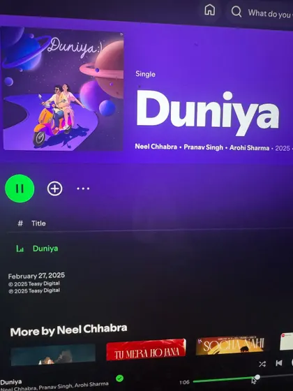 "Duniya" is now live on Spotify. If you're an artist looking for a producer who can create a unique sound for your single, this is a great example of my work.