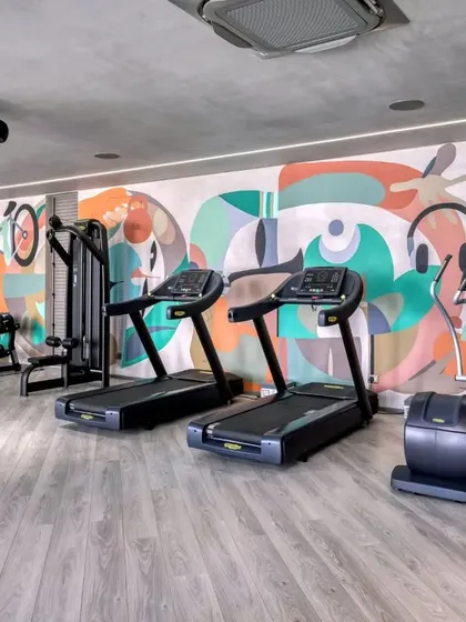 A duplicate image of the gym mural.