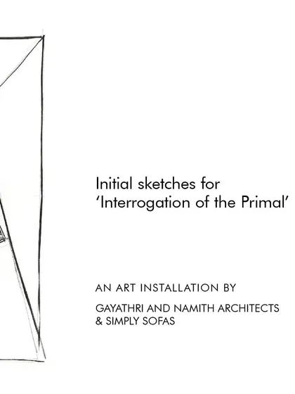 The title card for the initial sketches of the installation.